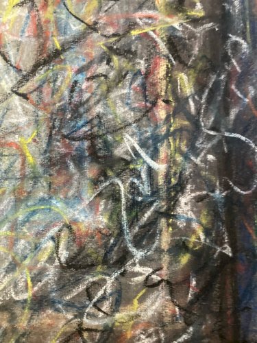 Dessin Fusain Peintre Marcel Melot Art Abstraction Expressionnisme Abstrait 1980