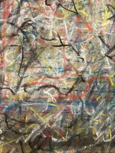 Dessin Fusain Peintre Marcel Melot Art Abstraction Expressionnisme Abstrait 1980