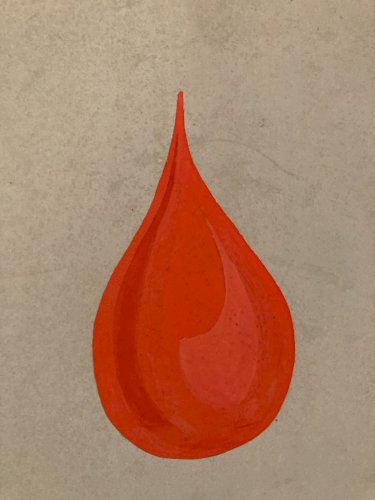 Dessin Gouache Alcool Projet Publicité 1965 Publicitaire Art Bouteille Sang