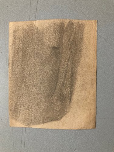 Dessin Homme Éléphant Trompette Art Outsider 1891 Surréaliste A Identifier
