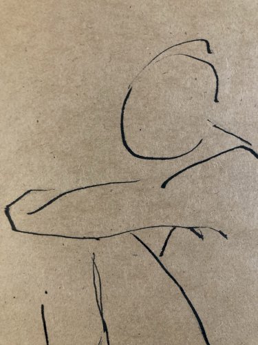Dessin Lavis Encre Femme Nue Nu Minimaliste Erotique 1945 A Identifier Art