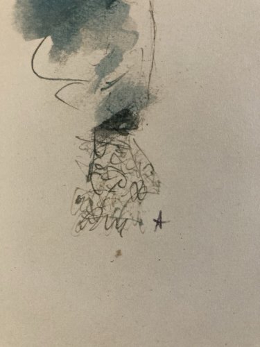 Dessin Lavis Encre Portrait Femme Expressionniste annie perinaux Art