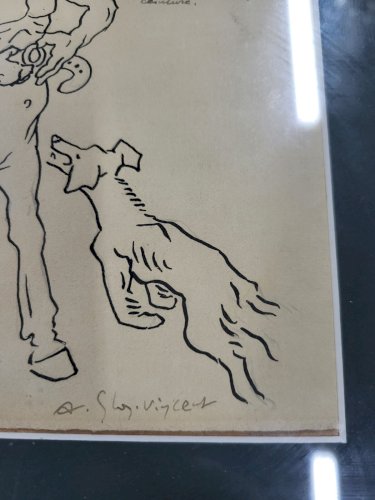 DESSIN LE CENTAURE DE LOUIS ALBERT VINCENT ELOY 1868-1945