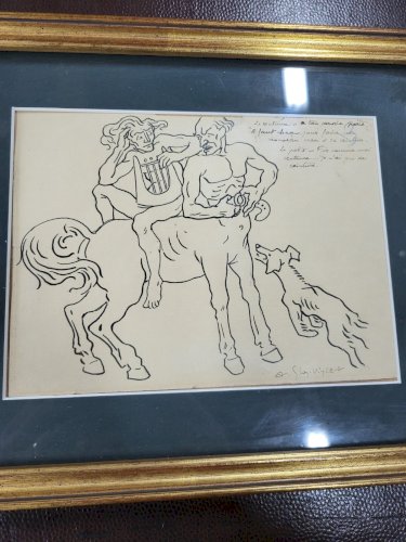 DESSIN LE CENTAURE DE LOUIS ALBERT VINCENT ELOY 1868-1945