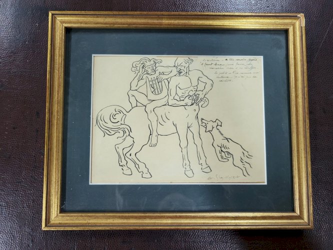 DESSIN LE CENTAURE DE LOUIS ALBERT VINCENT ELOY 1868-1945