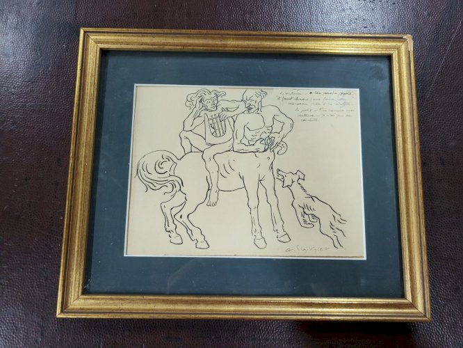 DESSIN LE CENTAURE DE LOUIS ALBERT VINCENT ELOY 1868-1945