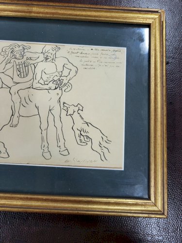DESSIN LE CENTAURE DE LOUIS ALBERT VINCENT ELOY 1868-1945