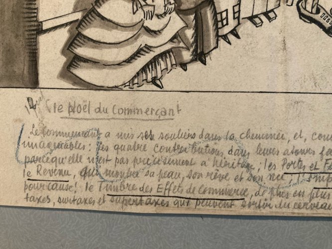 DESSIN Marcel ARNAC Humour Illustration 1900 Consommation Commerçant Art