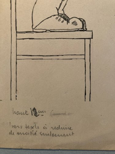 DESSIN Marcel PRUNIER Humour Illustration 1930 Homme Cuisinier Cuisine Art