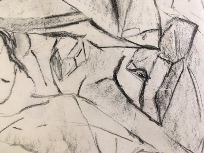 Dessin  Minéraux Pierre  Encre Et Mine De Plomb 1960 À Identifier