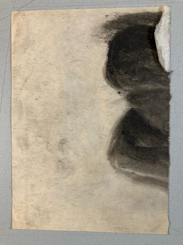 Dessin Mineur Mine Sur Papier Portrait Fusain Homme 1944 A Identifier