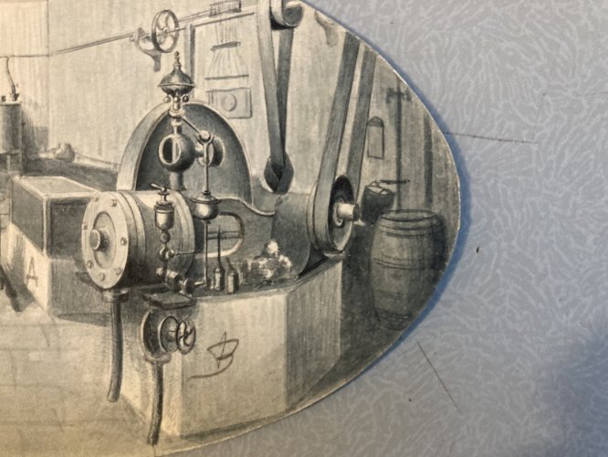 Dessin Miniature 1900 Encre Lavis Usine Alambic Architecture À Identifier Art