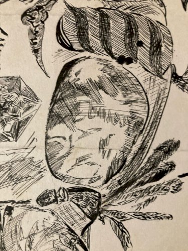 Dessin Mort Squelette 1990 Curiosité Art Encre Guerre Homme Art Stylo