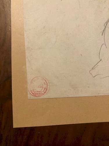 DESSIN ORIGINAL Alfred Grevin 1850 Étude Costume Crayon Papier Art Ancien