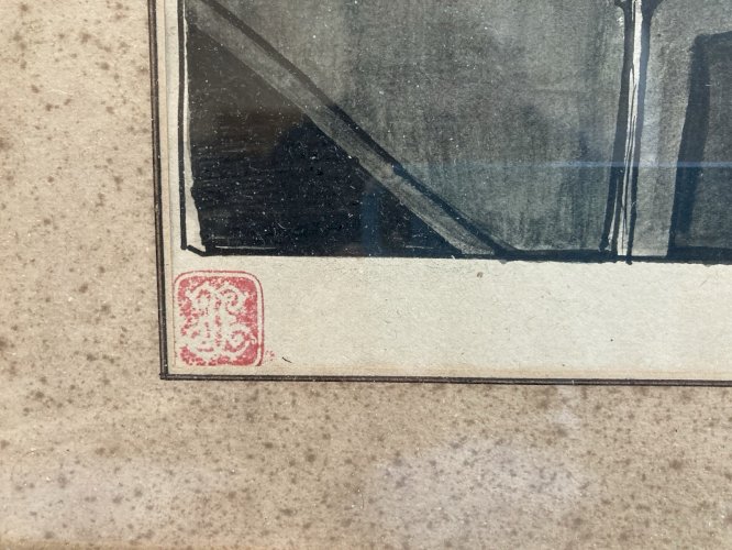 Dessin Original Architecture Encre Lavis Aquarelle Papier Toulouse?