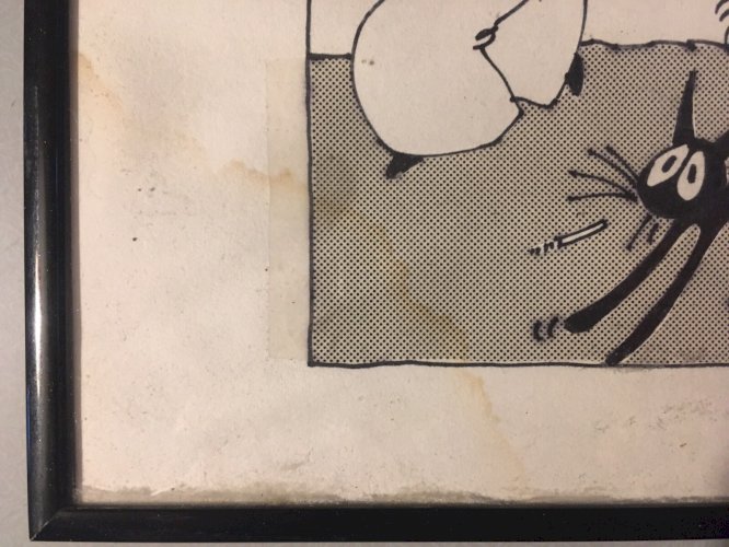 Dessin OriginAl Encre Bande Dessinée BD Signé A Identifier Cigarette Tabac