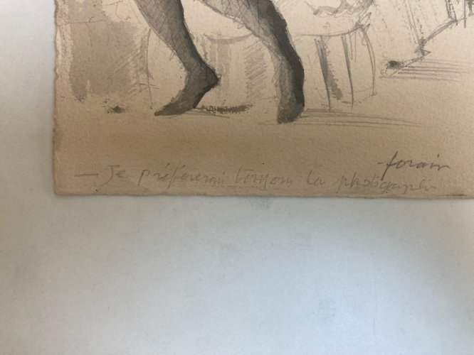 Dessin Original Portrait Jean Louis Forain Femme 1930 Nouveau Déco Art Encre XXe