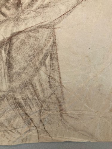Dessin Papier 1940 Jeanne Kosnick Kloss crayon Portrait Expressionnisme Drawing