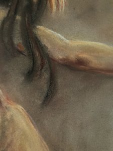 Drawing Paper Charcoal Woman Classic Study Cubist Post Cubism 1978 Art