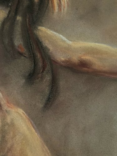 Dessin Papier Fusain Femme étude classique Cubiste Post Cubisme 1978 Art