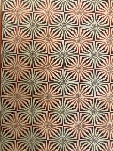 Dessin Peinture 1930 Original Art Deco Abstrait Gouache Papier Ancien Motif
