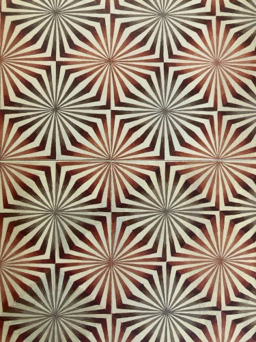 Dessin Peinture 1930 Original Art Deco Abstrait Gouache Papier Ancien Motif