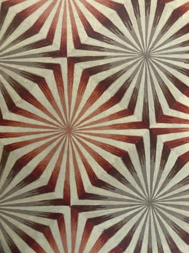 Dessin Peinture 1930 Original Art Deco Abstrait Gouache Papier Ancien Motif