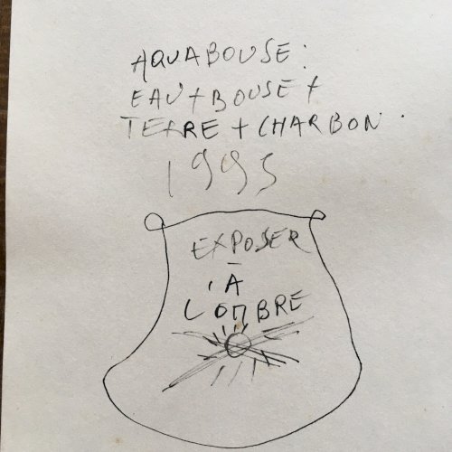 Dessin Peinture Papier Aquarelle  Bouse Taureau Vache 1995 Aquabouse