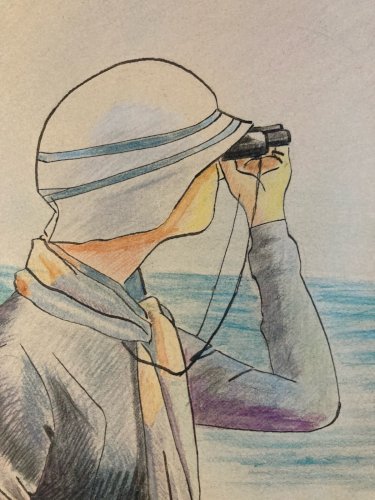 Dessin Portrait 1930 Crayon Papier Femme  Nouveau Déco Art Main  Epoque XXe