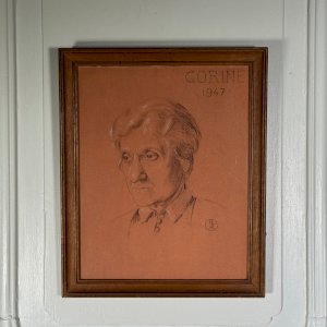Dessin représentant Corine en 1947 par Philippe Rouart monogramme A5863