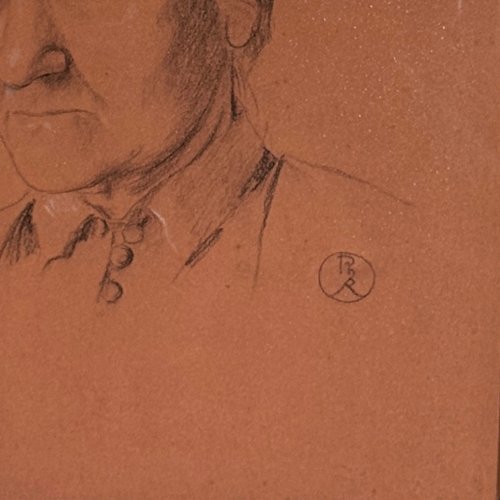 Dessin représentant Corine en 1947 par Philippe Rouart monogramme A5863