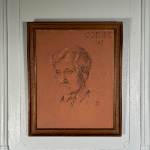 Dessin représentant Corine en 1947 par Philippe Rouart monogramme A5863