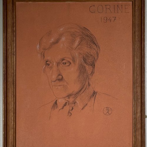 Dessin représentant Corine en 1947 par Philippe Rouart monogramme A5863