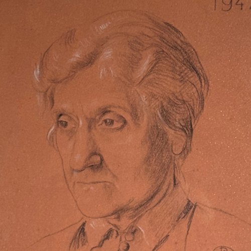 Dessin représentant Corine en 1947 par Philippe Rouart monogramme A5863