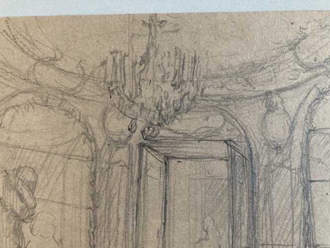 Dessin Rondin Auguste Musée Sculpture Crayon 1970 A Identifier Art Ancien
