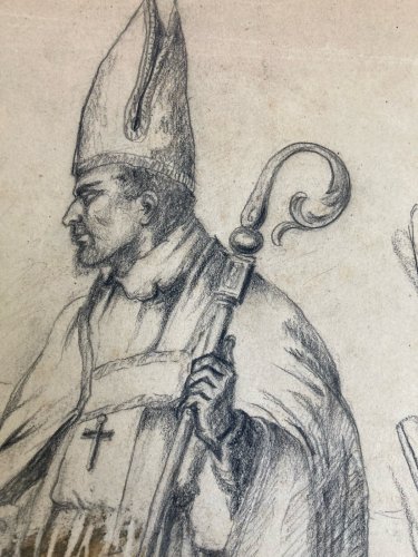 dessin Saint Bertrand Du Comminges Crocodile crayon XIXe art Curiosité