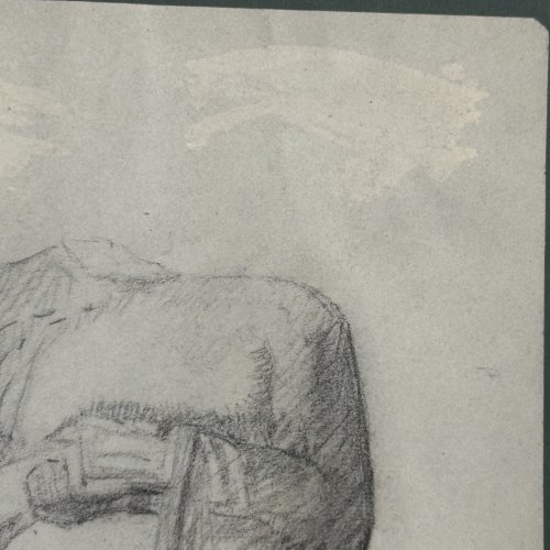 Dessin statue chaldéenne trouvée à Tello par M. de Sarzec L1044