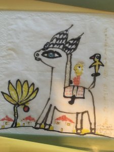Dessin Sur Mouchoir  Féerique Art Brut Outsider 2002 Joâo Lourenço