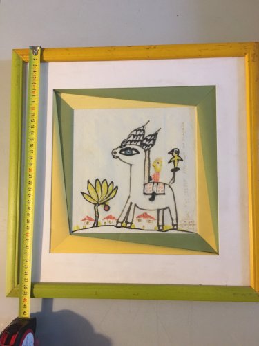Dessin Sur Mouchoir  Féerique Art Brut Outsider 2002 Joâo Lourenço