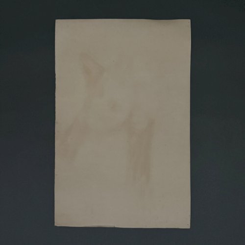 Dessin sur papier 1900 buste de femme nue monogramme A5562