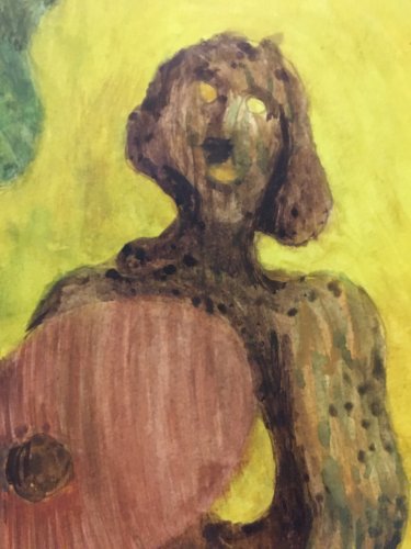 Dessin Surréaliste Gouache Papier Jacques Allonsius 1976 Fantastique