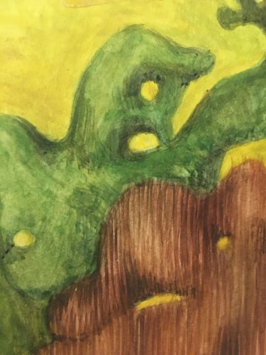 Dessin Surréaliste Gouache Papier Jacques Allonsius 1976 Fantastique