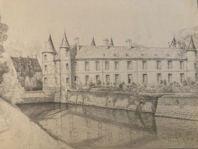 Drawing XIX 1830 Pencil Ancient Art Castle Strong Loire? To Identify