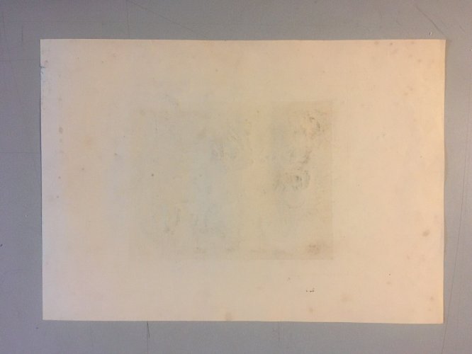 Dessin XIXe Voyante Bonne Aventure  Lignes De La Main Mine De Plomb