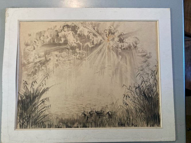 Dessins Drawing 1960 Crayon A Identifier Surréalisme Art Barque Symbolisme