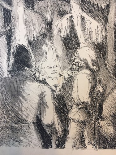 Dessins Surréaliste  Encre Signé H Wichmann 1935 Expressionniste