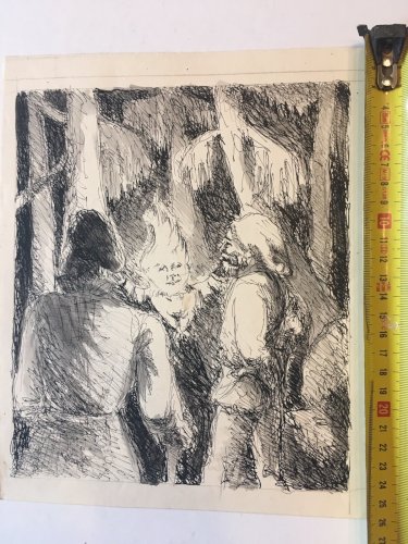 Dessins Surréaliste  Encre Signé H Wichmann 1935 Expressionniste