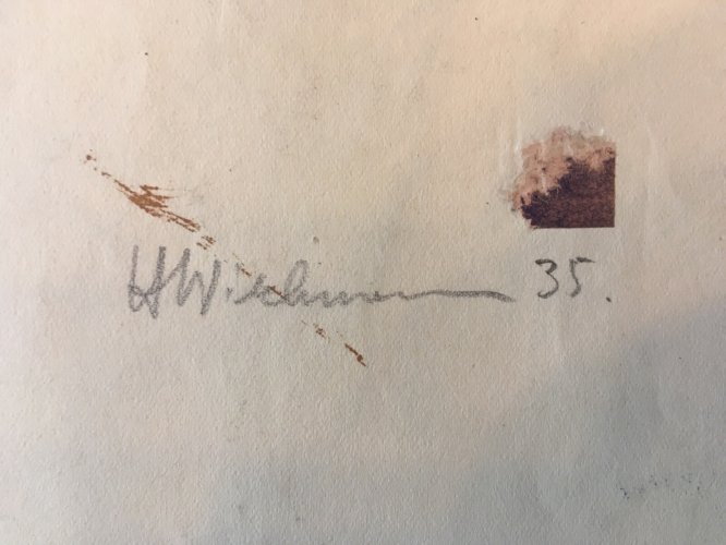 Dessins Surréaliste  Encre Signé H Wichmann 1935 Expressionniste