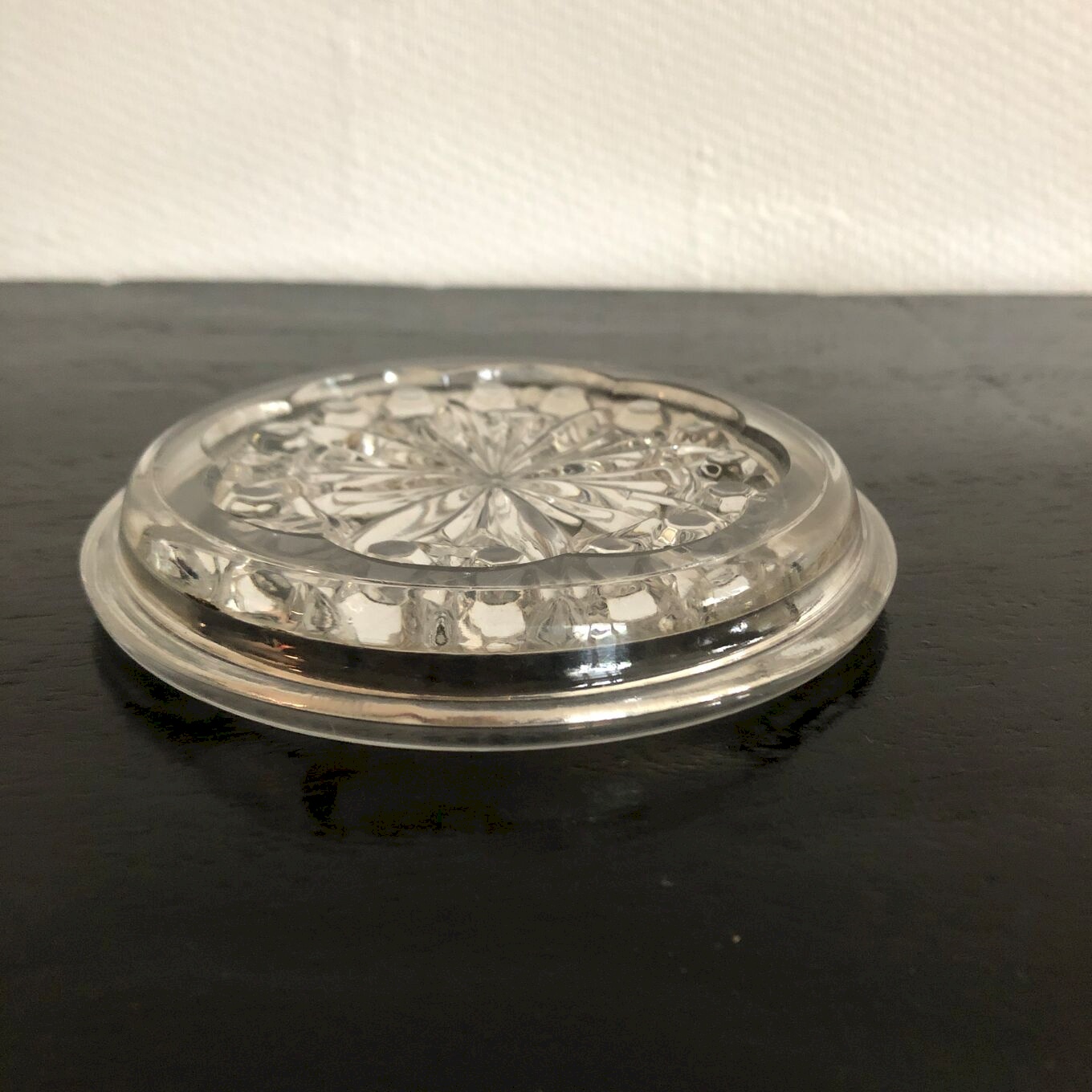 Dessous De Bouteille En Verre Jaune - Occasion En Bon état - Idéal Pour Déco Ou Protection De Table