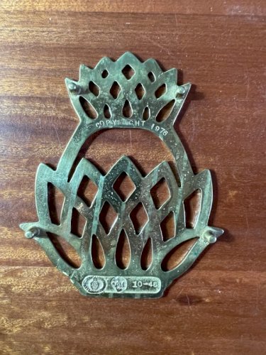 Dessous de plat en laiton vintage